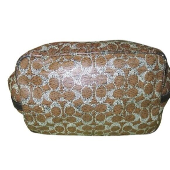 COACH Snake & Signature Coated Canvas City Tote w/ matching zipper pouch - Picture 5 of 16